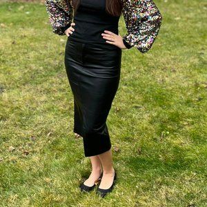 Faux Leather Skirt